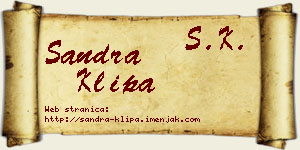 Sandra Klipa vizit kartica